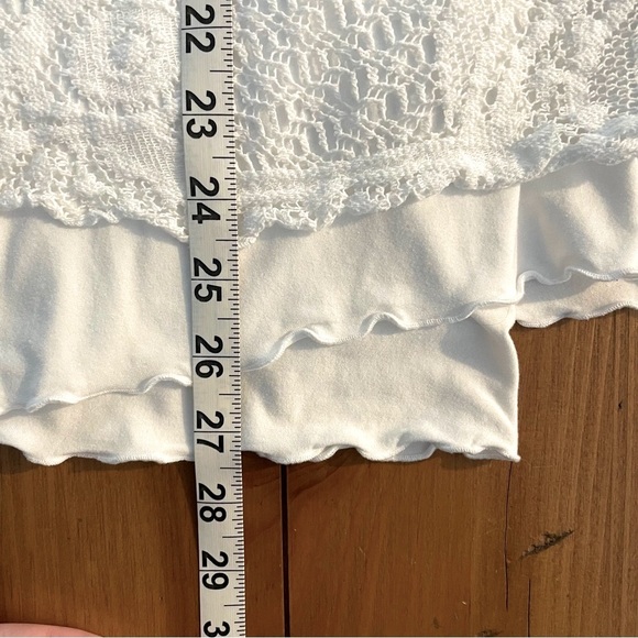 Studio West White Mixed Lace Jersey Knit Tank Top Size 2X - Picture 11 of 11